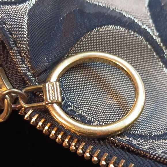 Coach Poppy Glam Large Tote. Black,  Gray and Metallic. Classic. Career. - Picture 9 of 10